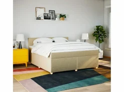 Clicnbuy Base De Cama De Láminas|Cama box spring con colchón tela color 180x200 cm