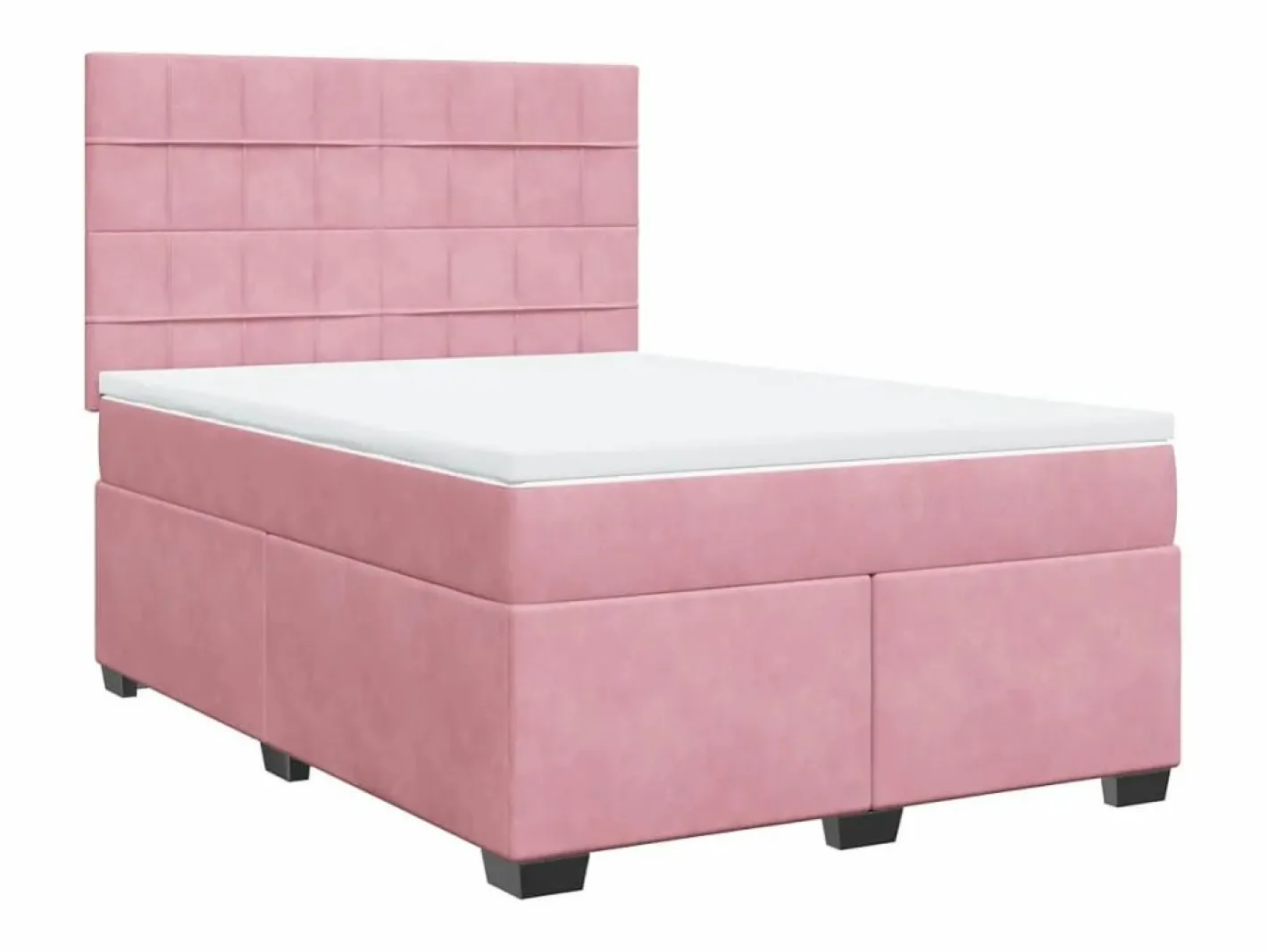 Clicnbuy Base De Cama De Láminas|Cama box spring con colchón terciopelo 160x200 cm