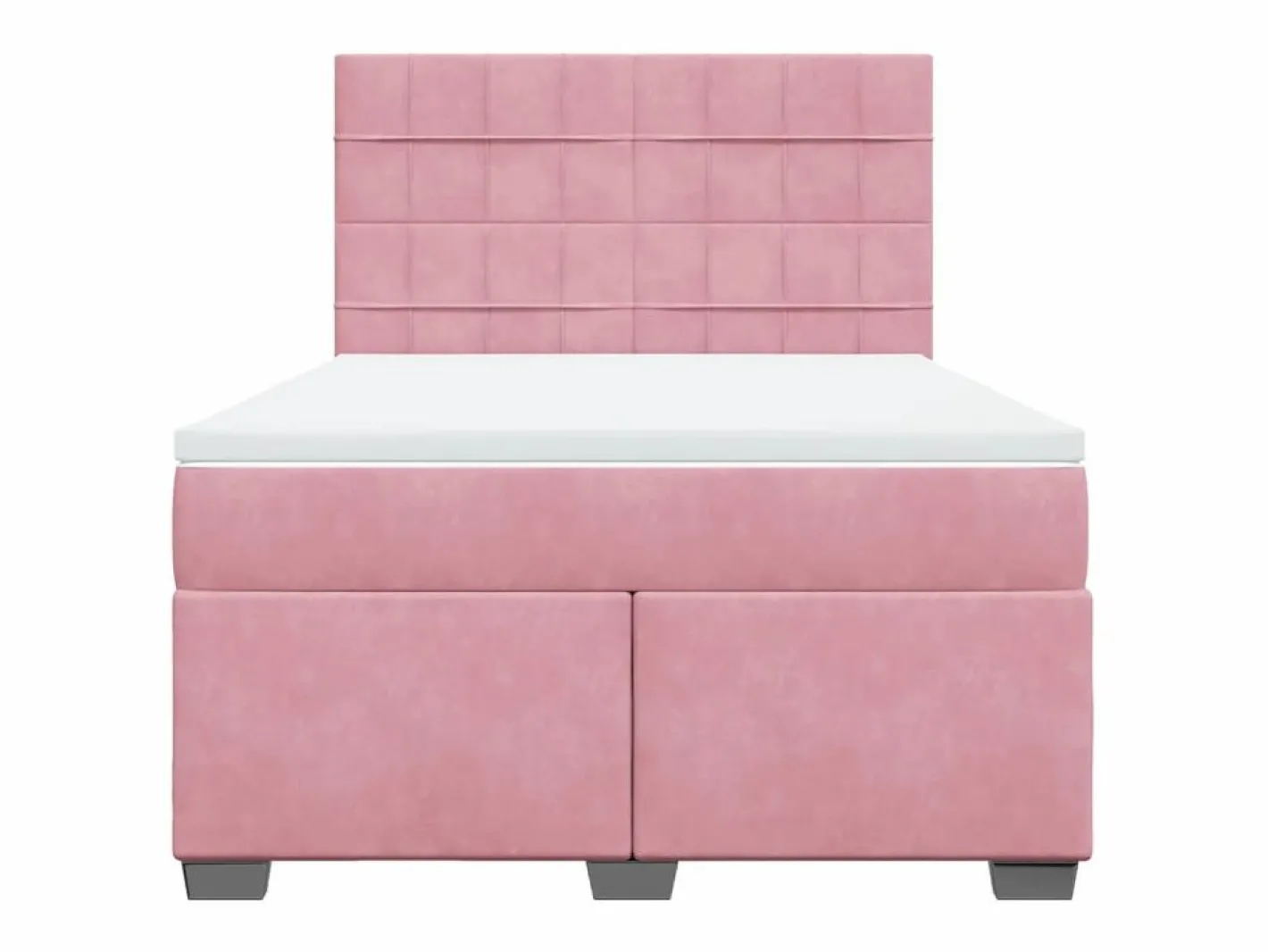 Clicnbuy Base De Cama De Láminas|Cama box spring con colchón terciopelo 160x200 cm