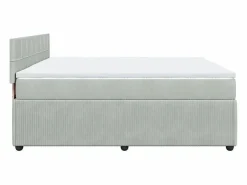 Cama box spring con colchón terciopelo claro 180x200 cm^Clicnbuy Hot