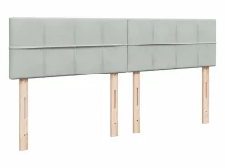 Cama box spring con colchón terciopelo claro 180x200 cm^Clicnbuy Hot