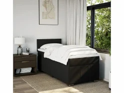 Clicnbuy Somier - 90X190Cm|Cama box spring con colchón tela 90x190 cm