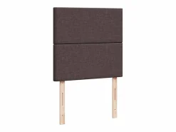 Clicnbuy Cama box spring con colchón tela marrón oscuro 90x190 cm Marru00f3n Online