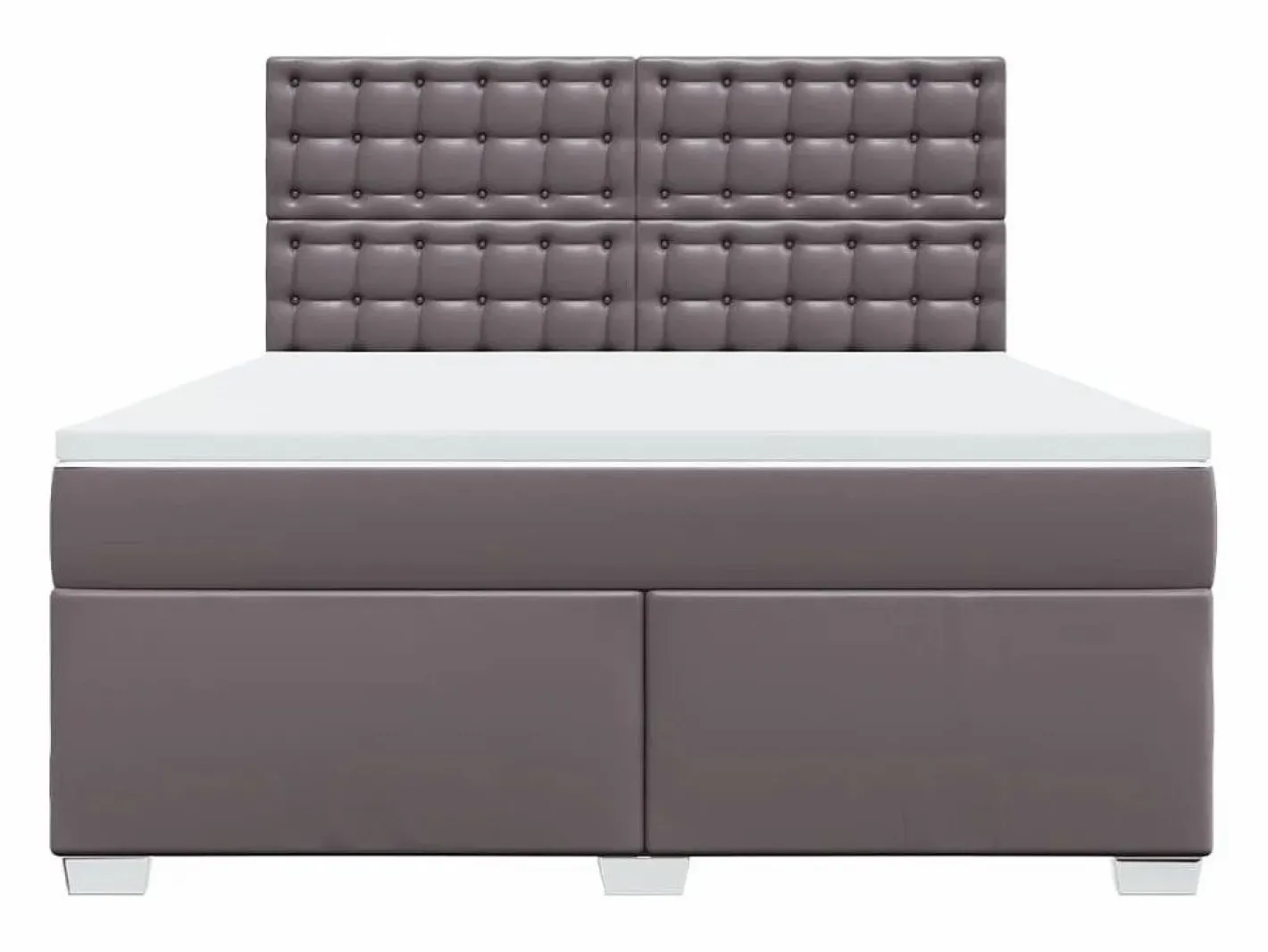 Clicnbuy Base De Cama De Láminas|Cama box spring con colchón cuero sintético 180x200 cm