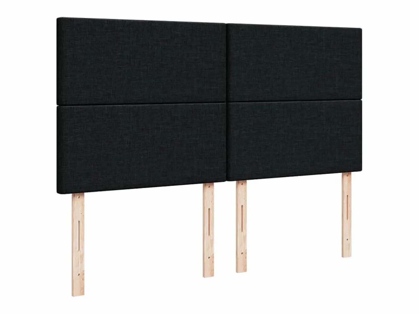 Clicnbuy Cama box spring con colchón tela 180x200 cm Negro New