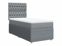 Clicnbuy Base De Cama De Láminas|Cama box spring con colchón tela claro 80x200 cm