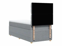 Clicnbuy Base De Cama De Láminas|Cama box spring con colchón tela claro 80x200 cm