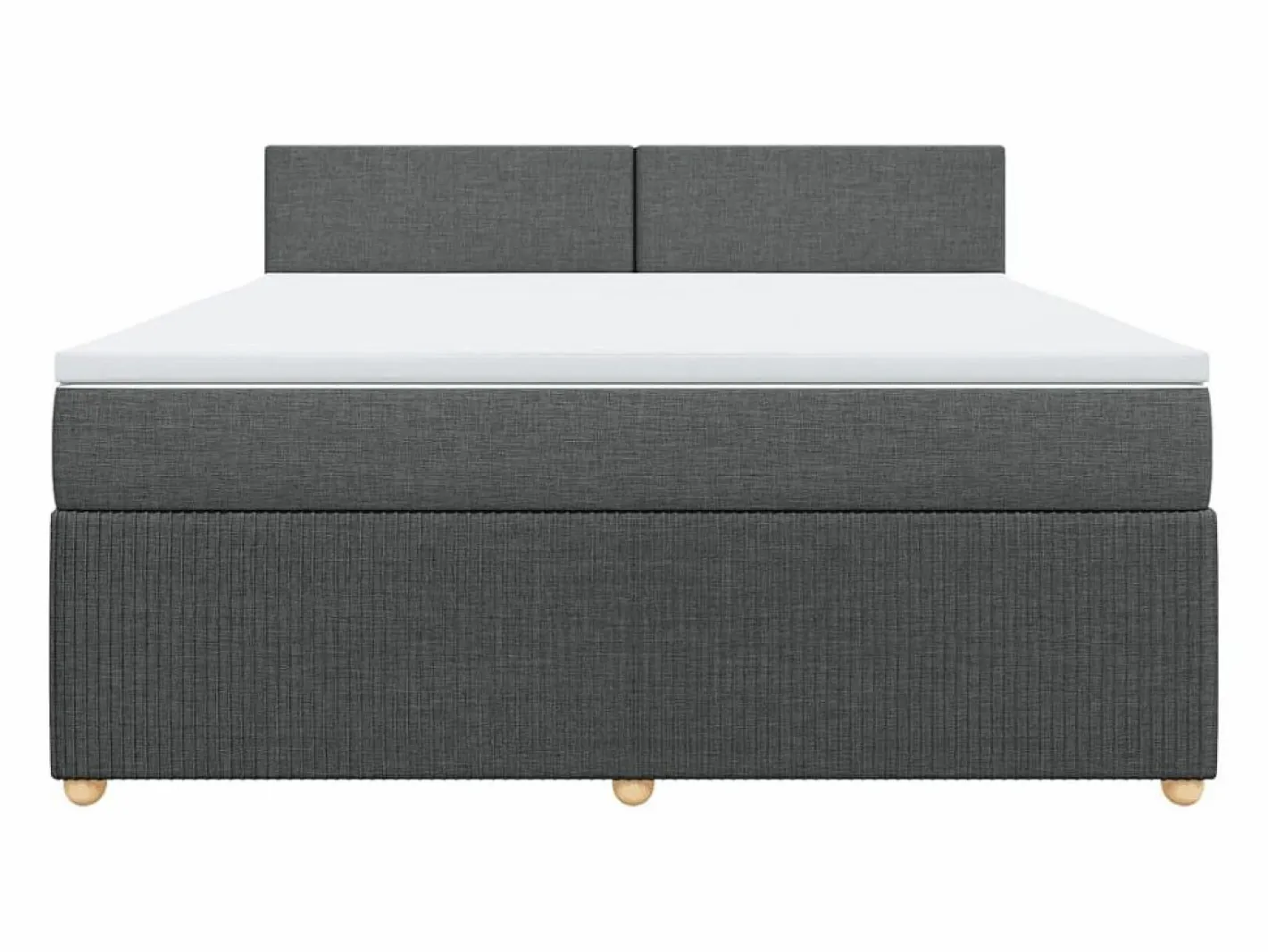Cama box spring con colchón tela oscuro 180x200 cm^Clicnbuy Sale