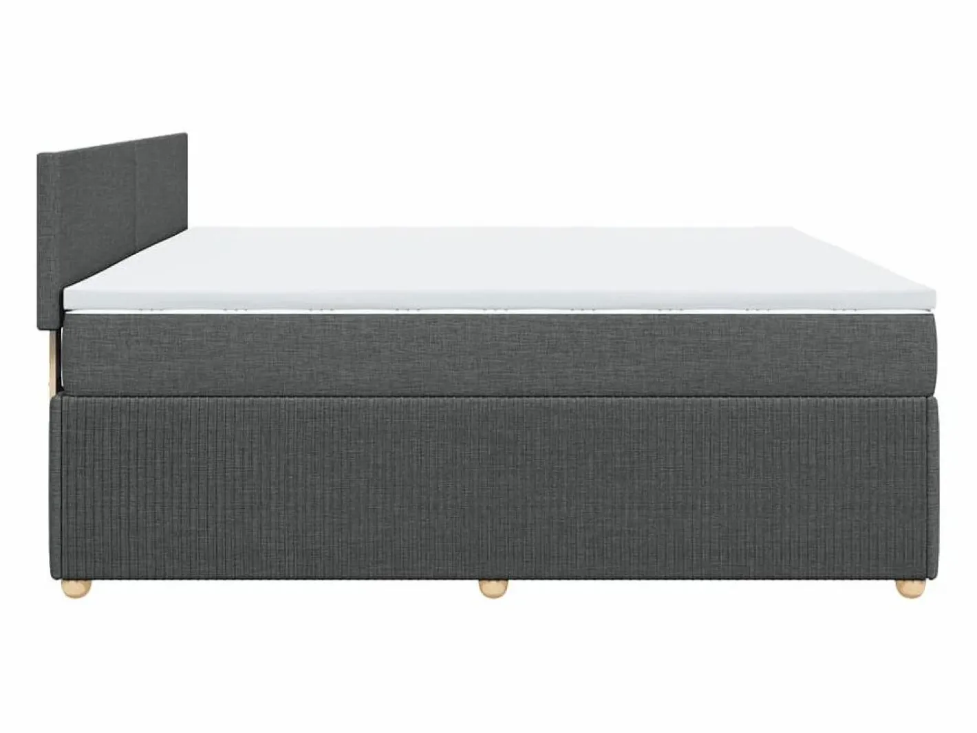 Cama box spring con colchón tela oscuro 180x200 cm^Clicnbuy Sale