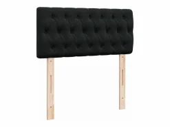 Clicnbuy Cama box spring con colchón cuero sintético 90x190 cm Negro Best