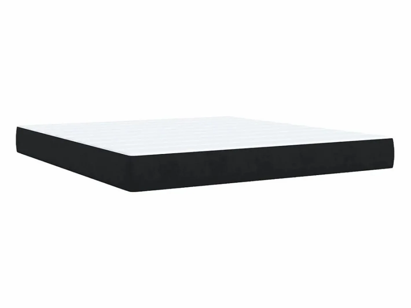 Clicnbuy Cama box spring con colchón terciopelo 180x200 cm Negro Best
