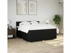 Clicnbuy Somier - 180X200Cm|Cama box spring con colchón tela 180x200 cm