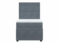 Clicnbuy Somier - 90X190Cm|Cama box spring con colchón terciopelo oscuro 90x190 cm