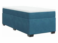 Cama box spring con colchón terciopelo oscuro 80x200 cm ES522322^ New