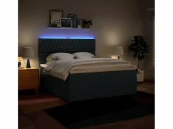 Clicnbuy Base De Cama De Láminas|Cama box spring con colchón tela 200x200 cm