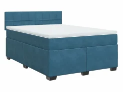 Cama box spring con colchón terciopelo 160x200 cm^Clicnbuy New