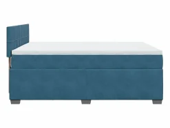 Cama box spring con colchón terciopelo 160x200 cm^Clicnbuy New