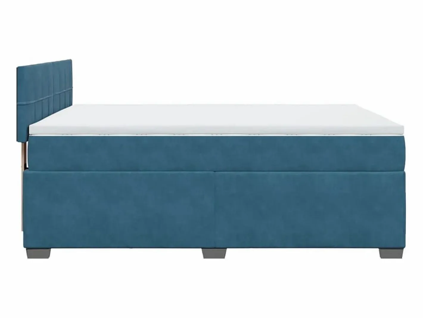 Cama box spring con colchón terciopelo 160x200 cm^Clicnbuy New