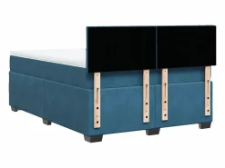 Cama box spring con colchón terciopelo 160x200 cm^Clicnbuy New