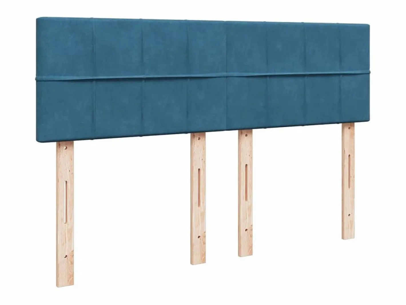 Cama box spring con colchón terciopelo 160x200 cm^Clicnbuy New