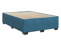 Cama box spring con colchón terciopelo 160x200 cm^Clicnbuy New