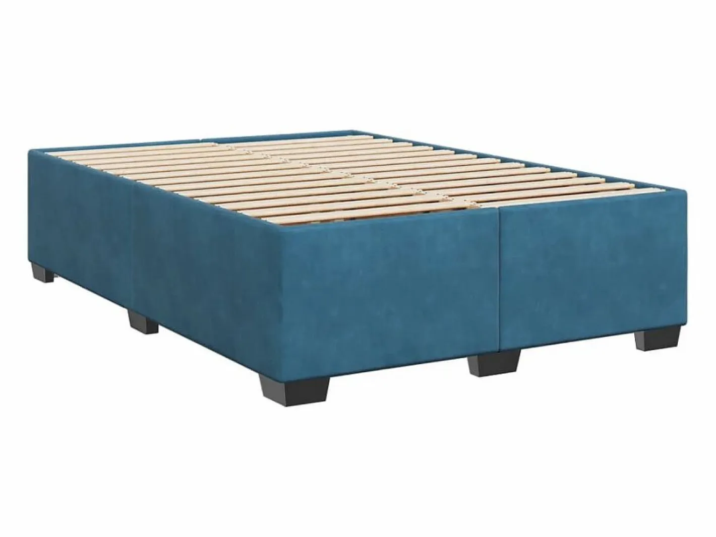 Cama box spring con colchón terciopelo 160x200 cm^Clicnbuy New