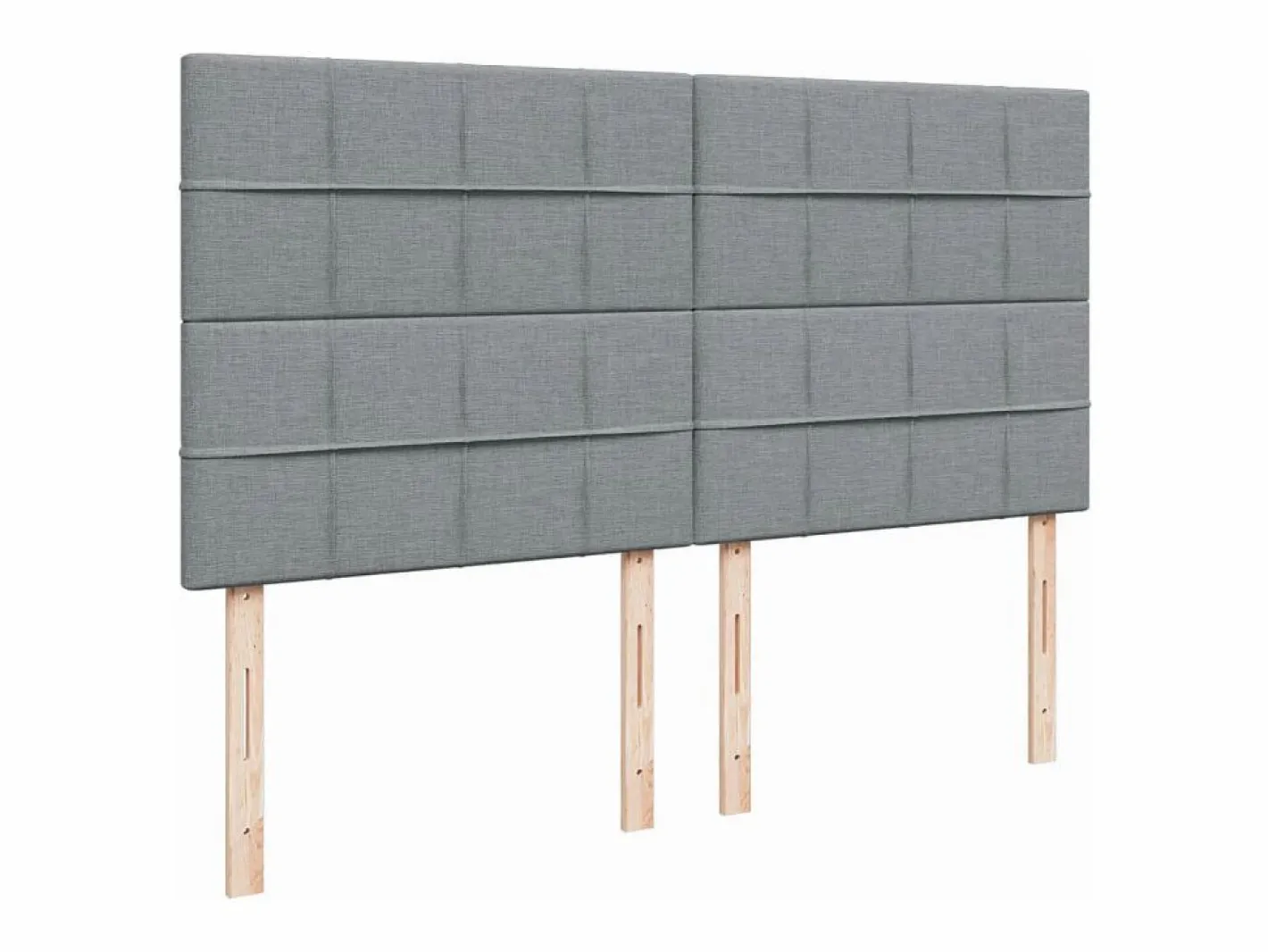 Cama box spring con colchón tela claro 180x200 cm^Clicnbuy Best