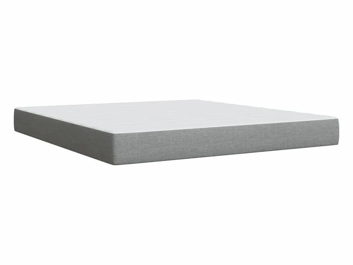 Cama box spring con colchón tela claro 180x200 cm^Clicnbuy Best