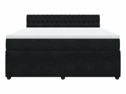 Cama box spring con colchón terciopelo 180x200 cm^Clicnbuy