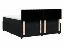 Cama box spring con colchón terciopelo 180x200 cm^Clicnbuy