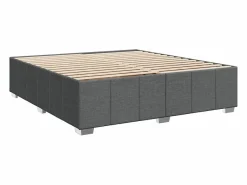 Clicnbuy Somier - 180X200Cm|Cama box spring con colchón tela oscuro 180x200 cm