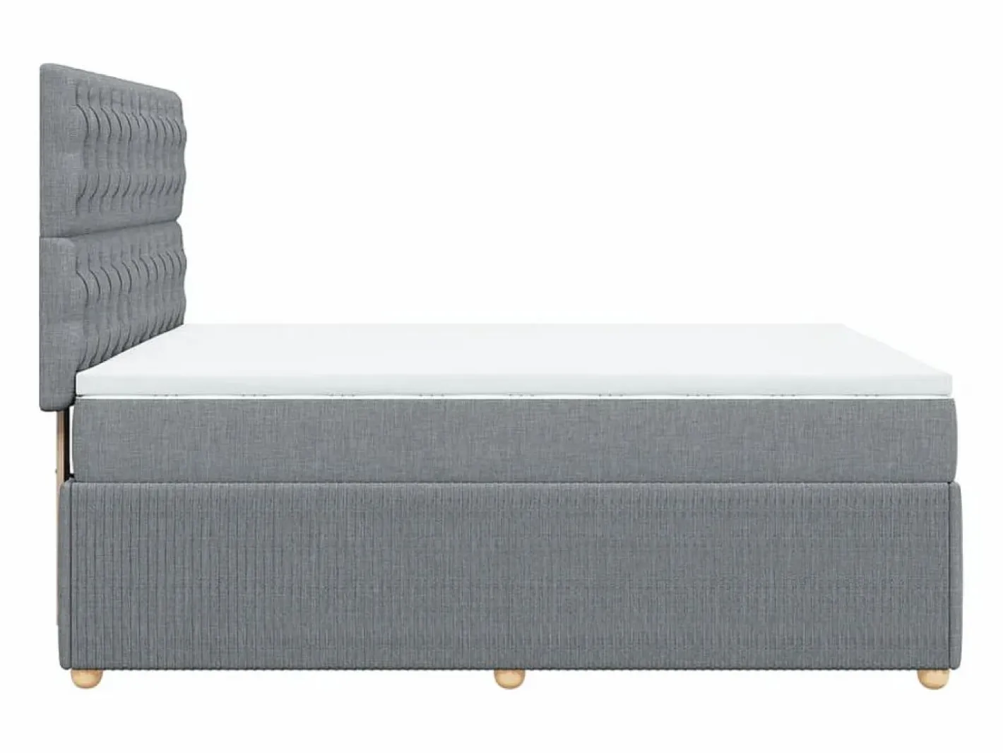 Clicnbuy Cama box spring con colchón tela claro 160x200 cm Gris Clearance