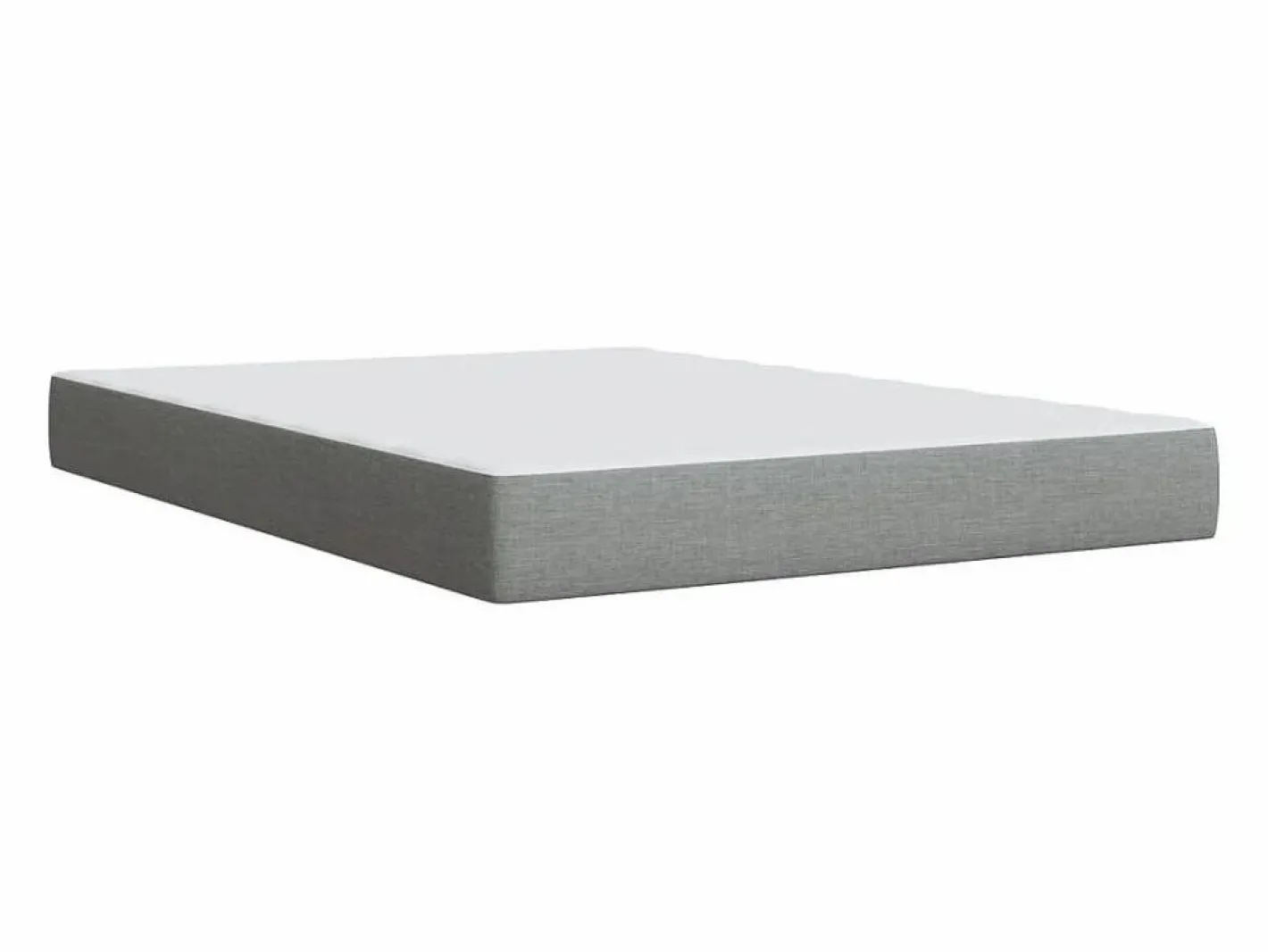 Clicnbuy Cama box spring con colchón tela claro 160x200 cm Gris Clearance