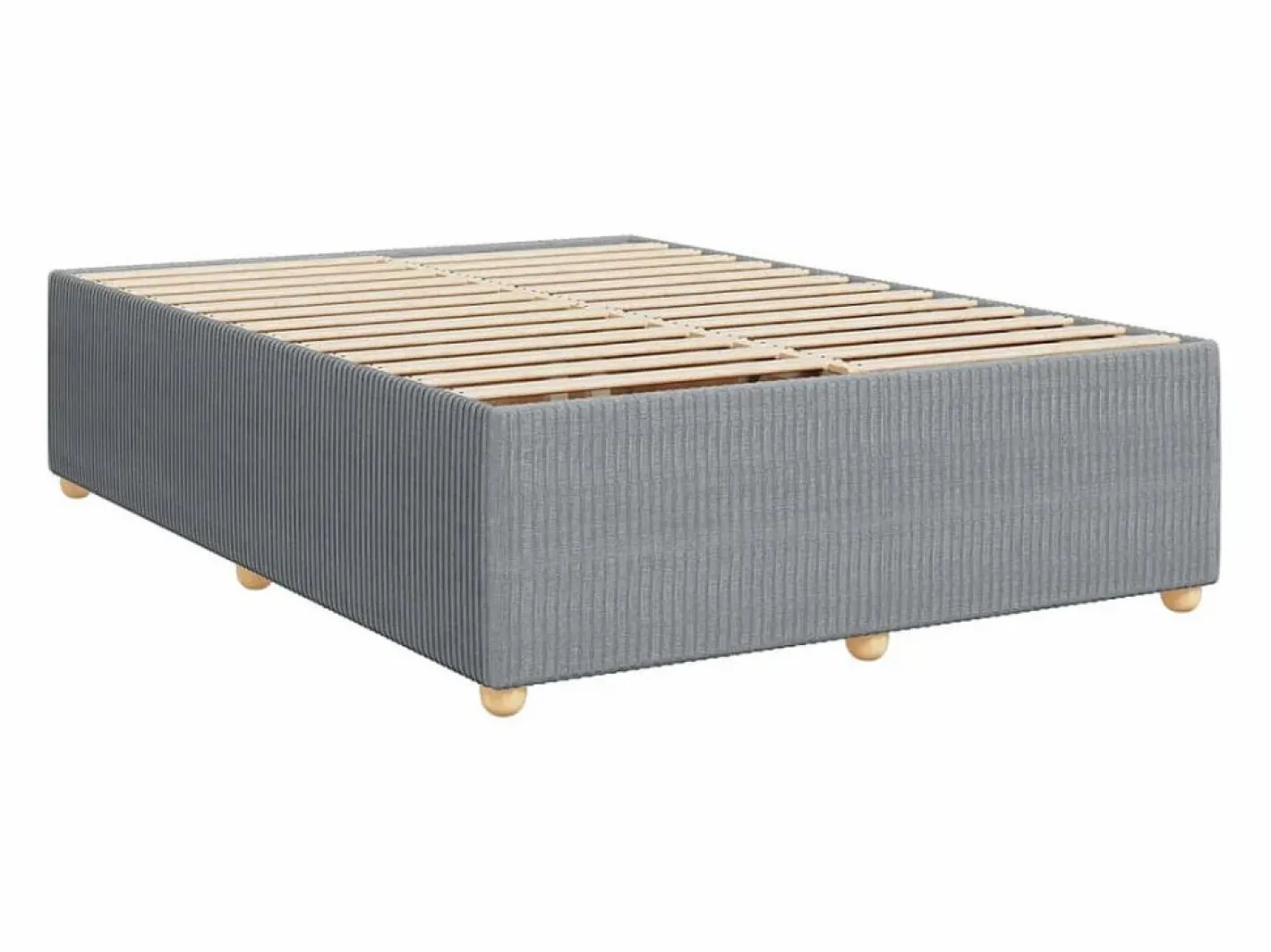 Clicnbuy Cama box spring con colchón tela claro 160x200 cm Gris Clearance