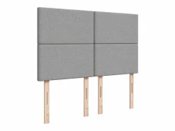Cama box spring con colchón tela claro 160x200 cm^Clicnbuy Discount