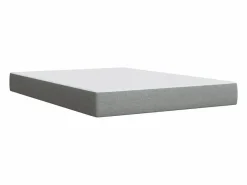Cama box spring con colchón tela claro 160x200 cm^Clicnbuy Discount