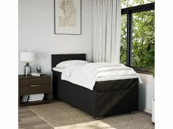 Clicnbuy Somier - 90X190Cm|Cama box spring con colchón tela 90x190 cm
