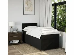 Clicnbuy Somier - 90X190Cm|Cama box spring con colchón tela 90x190 cm