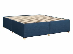 Clicnbuy Cama box spring con colchón tela 180x200 cm Azul New