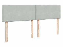 Clicnbuy Somier - 180X200Cm|Cama box spring con colchón terciopelo claro 180x200 cm