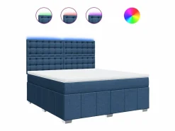 Cama box spring con colchón tela 180x200 cm^Clicnbuy New