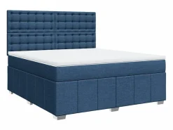 Cama box spring con colchón tela 180x200 cm^Clicnbuy New