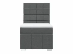 Cama box spring con colchón tela oscuro 90x190 cm^Clicnbuy Sale