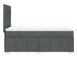 Cama box spring con colchón tela oscuro 90x190 cm^Clicnbuy Sale