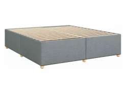 Cama box spring con colchón tela claro 180x200 cm^Clicnbuy Best