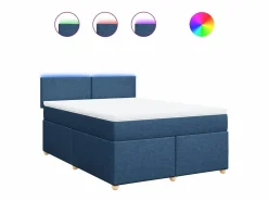 Clicnbuy Base De Cama De Láminas|Somier - 160X200Cm|Cama box spring con colchón tela 160x200 cm