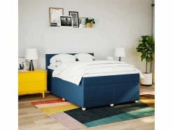 Clicnbuy Base De Cama De Láminas|Somier - 160X200Cm|Cama box spring con colchón tela 160x200 cm