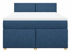 Clicnbuy Base De Cama De Láminas|Somier - 160X200Cm|Cama box spring con colchón tela 160x200 cm