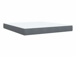 Clicnbuy Cama box spring con colchón terciopelo oscuro 180x200 cm Gris Sale