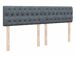 Clicnbuy Cama box spring con colchón terciopelo oscuro 180x200 cm Gris Sale